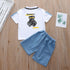 Children's suit short sleeve shorts two-piece set